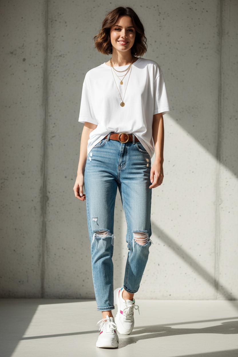 how to wear oversized t shirts
