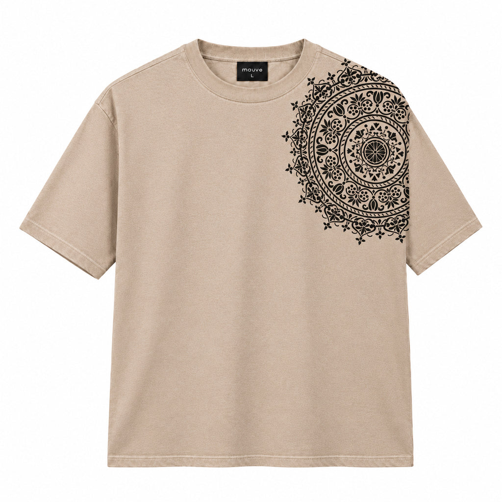 Mandala Art From Pekhawar Cotton T Shirt
