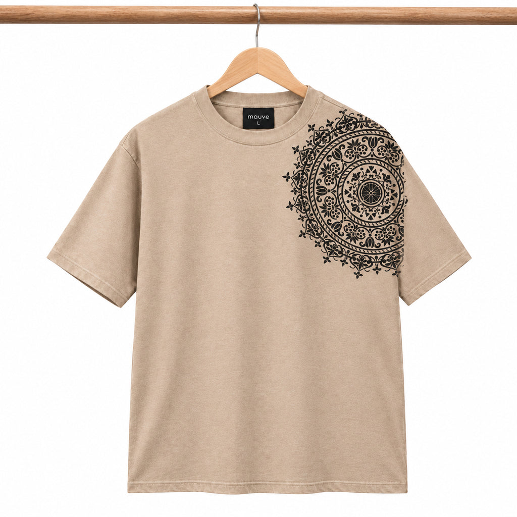 Mandala Art From Pekhawar Cotton T Shirt