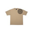 Mandala Art beige Cotton T Shirt - shabist