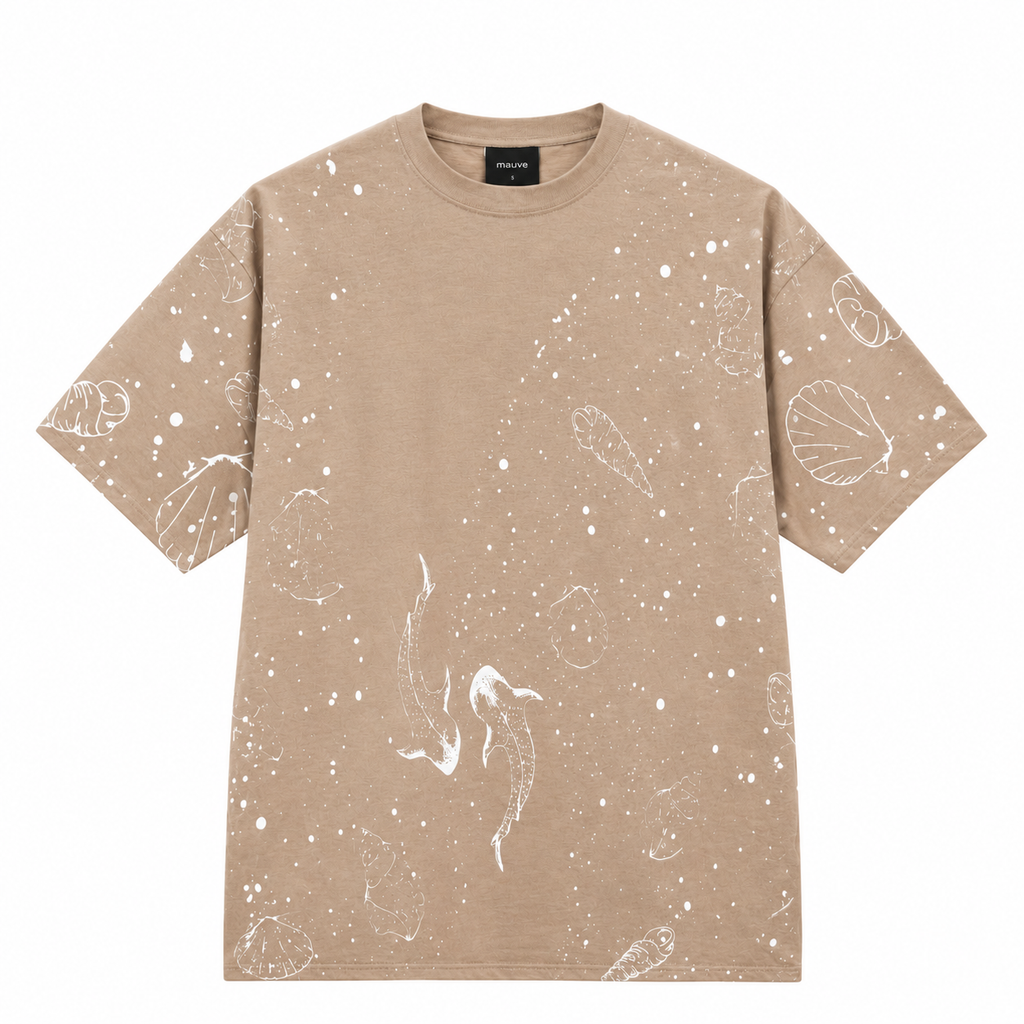 Starry whales cotton T shirt