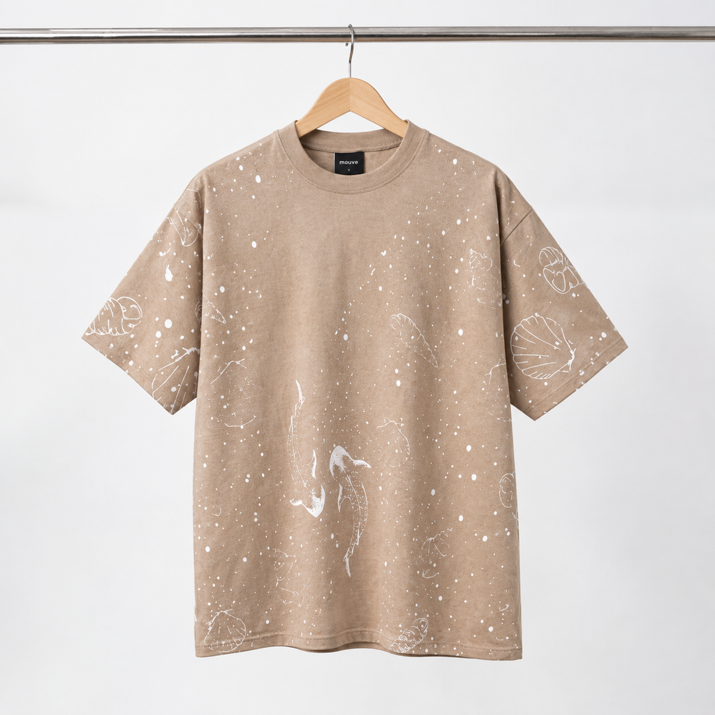 Starry whales cotton T shirt